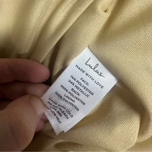 NEW Lulus Apryl Mae Gold Skater Dress Size Small - Picture 11 of 12